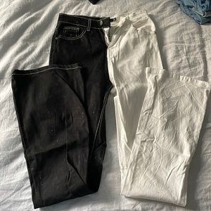 Black and White Jeans